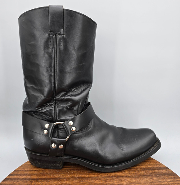 Champion Attitude Boots Mens 15 D Black Leather Harness Mexico Western Cowboy main image 4